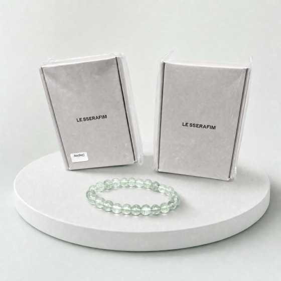 LE SSERAFIM Transparent Light Green Beaded Bracelet Gift Set