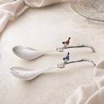 Ottaviani Cinguettando Silver-Plated Salad Serving Set